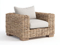 Sillones de ratán 90x85x80 cm - Beige-Blanco - Diseño clásico con estructura de ratán tejido